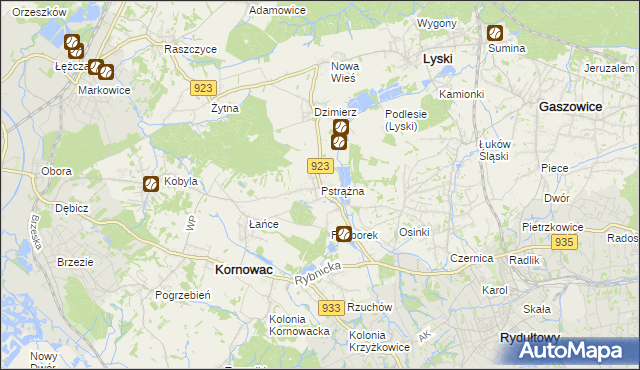 mapa Pstrążna, Pstrążna na mapie Targeo