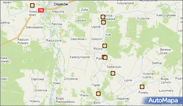 mapa Radoszewice gmina Siemkowice, Radoszewice gmina Siemkowice na mapie Targeo