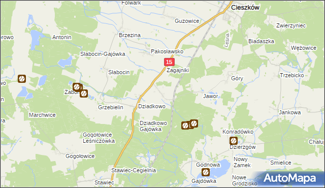 mapa Rakłowice, Rakłowice na mapie Targeo