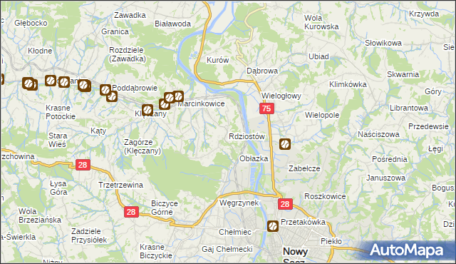 mapa Rdziostów, Rdziostów na mapie Targeo