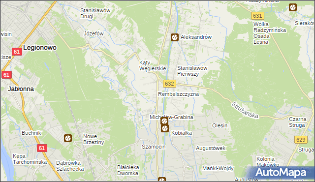 mapa Rembelszczyzna, Rembelszczyzna na mapie Targeo