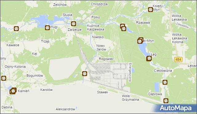 mapa Rogowiec, Rogowiec na mapie Targeo