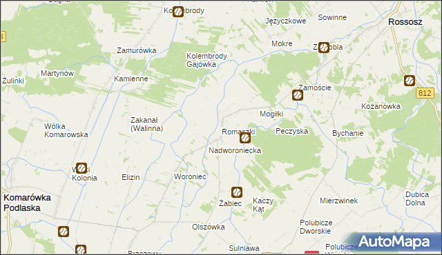 mapa Romaszki, Romaszki na mapie Targeo