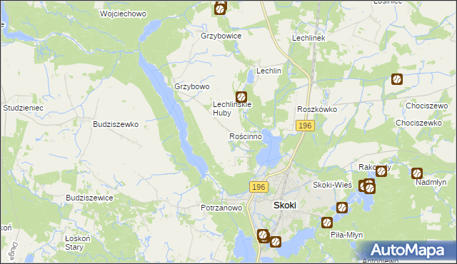 mapa Rościnno, Rościnno na mapie Targeo