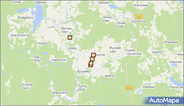 mapa Rosocha gmina Lipnica, Rosocha gmina Lipnica na mapie Targeo