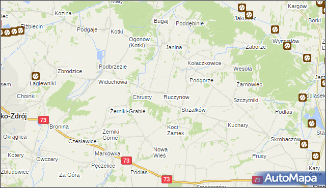 mapa Ruczynów, Ruczynów na mapie Targeo