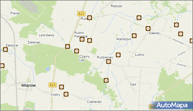 mapa Rudzieniec, Rudzieniec na mapie Targeo