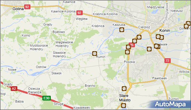 mapa Rumin, Rumin na mapie Targeo