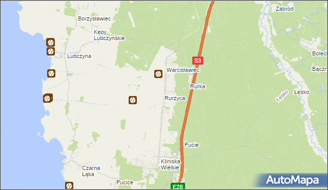 mapa Rurzyca, Rurzyca na mapie Targeo