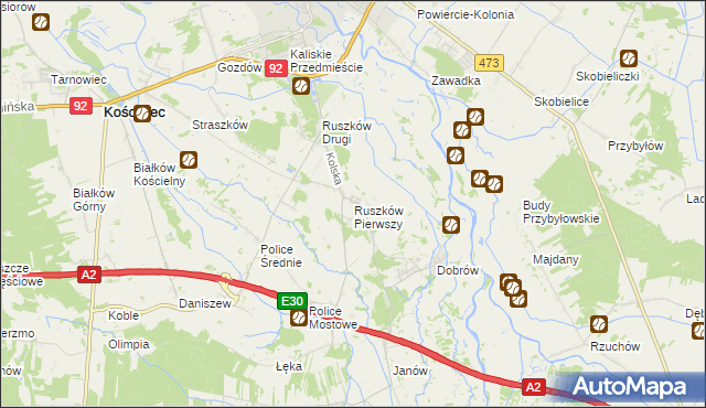 mapa Ruszków Pierwszy, Ruszków Pierwszy na mapie Targeo