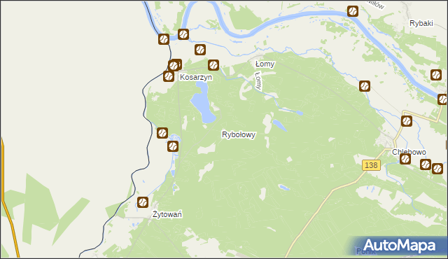 mapa Rybołowy, Rybołowy na mapie Targeo