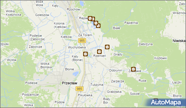 mapa Rzemień, Rzemień na mapie Targeo