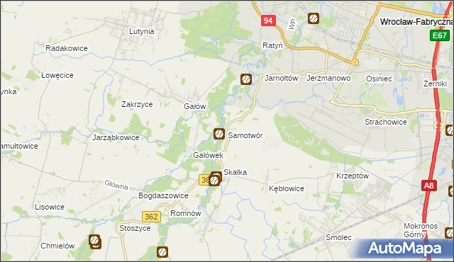 mapa Samotwór, Samotwór na mapie Targeo