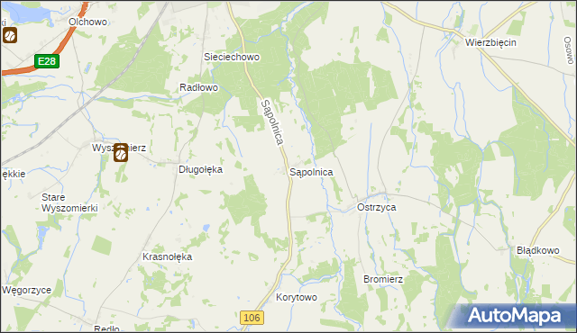 mapa Sąpolnica, Sąpolnica na mapie Targeo