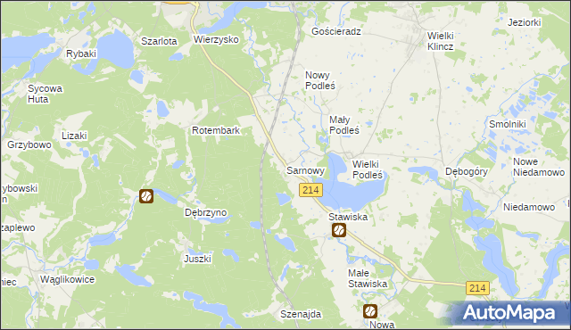 mapa Sarnowy, Sarnowy na mapie Targeo