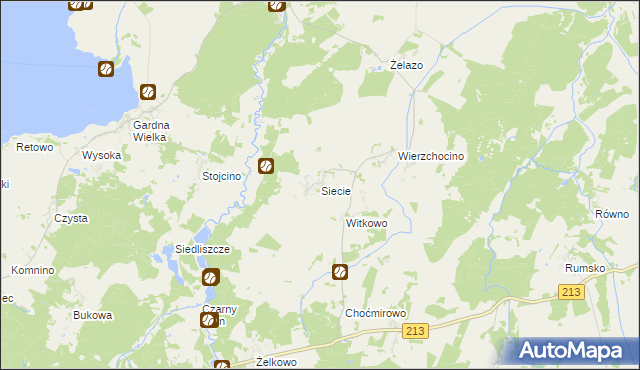 mapa Siecie, Siecie na mapie Targeo