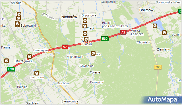 mapa Siwica, Siwica na mapie Targeo