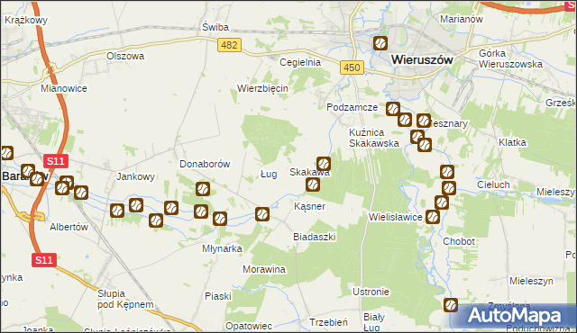 mapa Skakawa, Skakawa na mapie Targeo