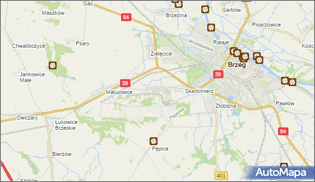 mapa Skarbimierz-Osiedle, Skarbimierz-Osiedle na mapie Targeo