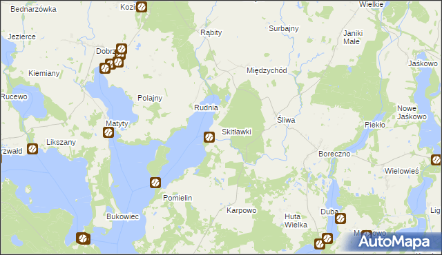 mapa Skitławki, Skitławki na mapie Targeo