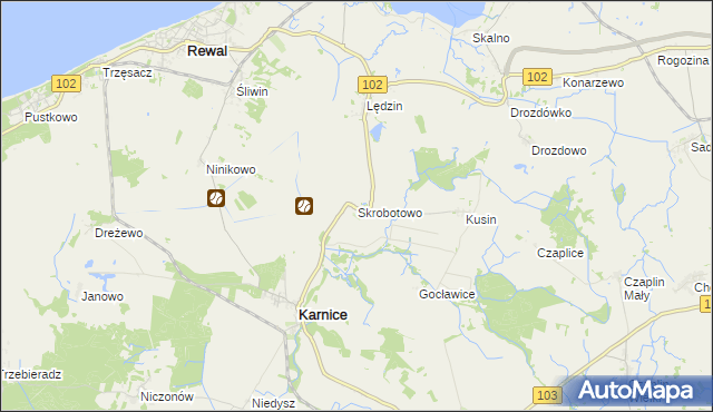 mapa Skrobotowo, Skrobotowo na mapie Targeo