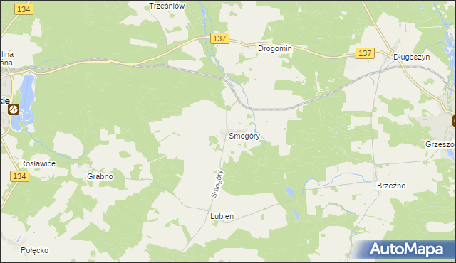 mapa Smogóry, Smogóry na mapie Targeo