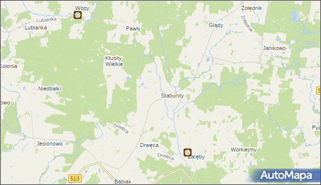 mapa Stabunity, Stabunity na mapie Targeo