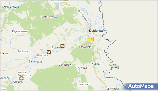 mapa Starosiele, Starosiele na mapie Targeo