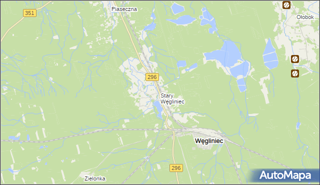 mapa Stary Węgliniec, Stary Węgliniec na mapie Targeo