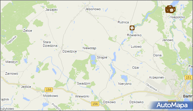 mapa Strąpie, Strąpie na mapie Targeo