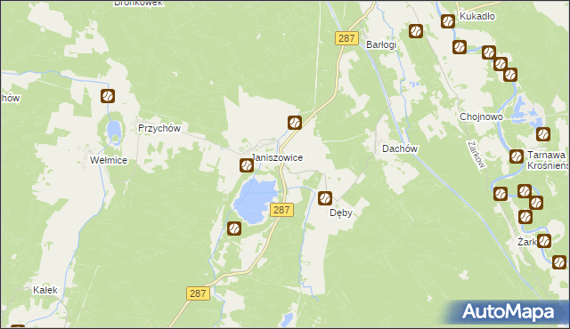 mapa Strużka gmina Bobrowice, Strużka gmina Bobrowice na mapie Targeo