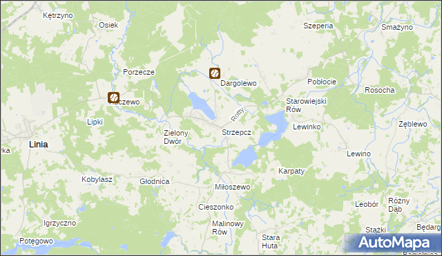 mapa Strzepcz, Strzepcz na mapie Targeo