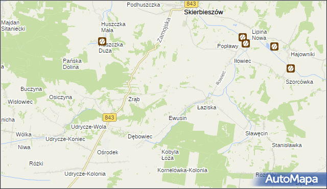 mapa Suchodębie gmina Skierbieszów, Suchodębie gmina Skierbieszów na mapie Targeo