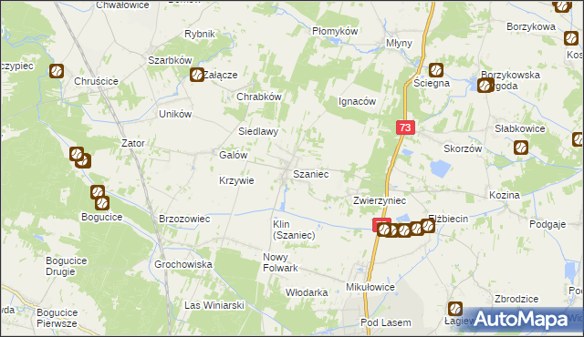 mapa Szaniec, Szaniec na mapie Targeo