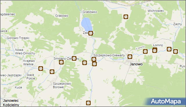 mapa Szczepkowo-Giewarty, Szczepkowo-Giewarty na mapie Targeo