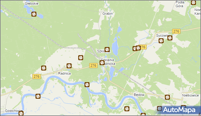 mapa Szklarka Radnicka, Szklarka Radnicka na mapie Targeo