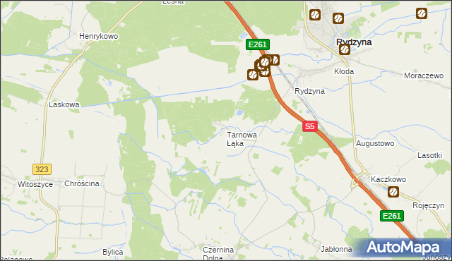 mapa Tarnowa Łąka, Tarnowa Łąka na mapie Targeo