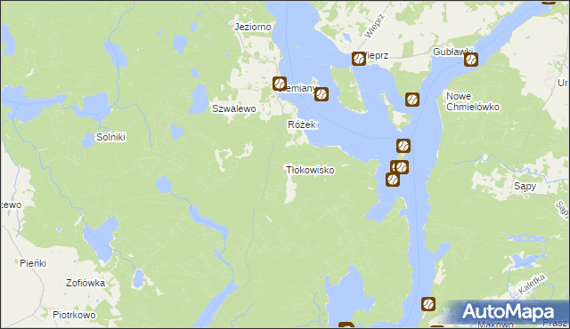 mapa Tłokowisko, Tłokowisko na mapie Targeo