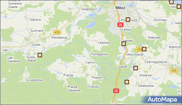 mapa Tomaszków, Tomaszków na mapie Targeo