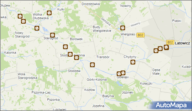 mapa Transbór, Transbór na mapie Targeo