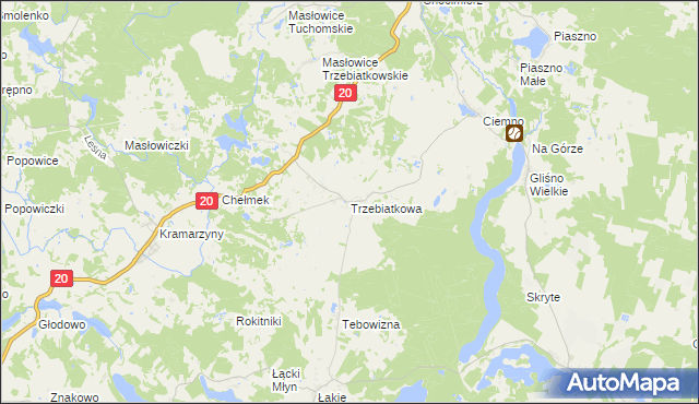 mapa Trzebiatkowa, Trzebiatkowa na mapie Targeo