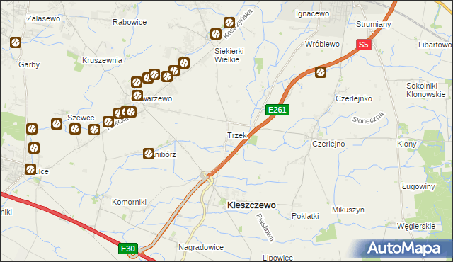 mapa Trzek, Trzek na mapie Targeo