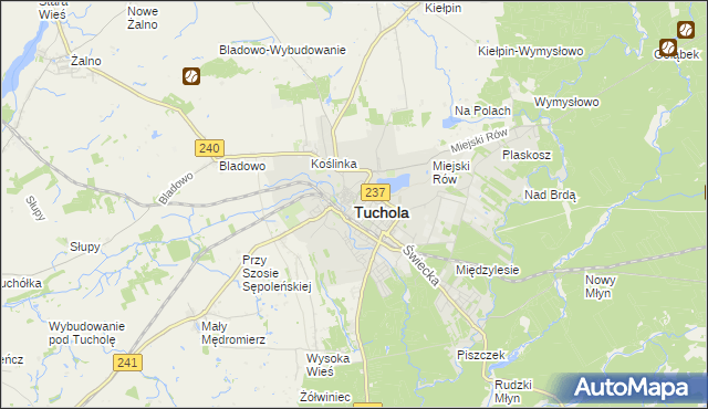 mapa Tuchola, Tuchola na mapie Targeo