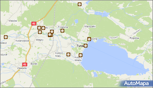 mapa Turawa, Turawa na mapie Targeo