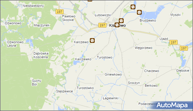 mapa Turostowo, Turostowo na mapie Targeo