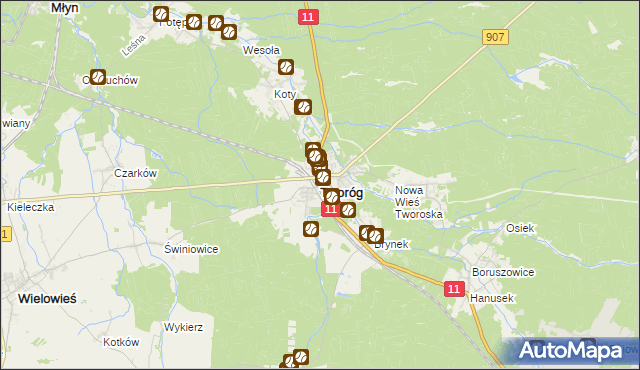 mapa Tworóg, Tworóg na mapie Targeo