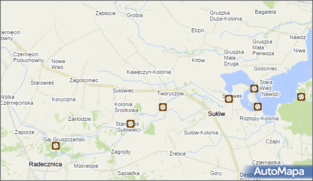 mapa Tworyczów, Tworyczów na mapie Targeo