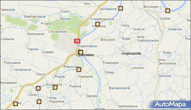 mapa Ujście Jezuickie, Ujście Jezuickie na mapie Targeo