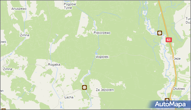 mapa Wądołek, Wądołek na mapie Targeo