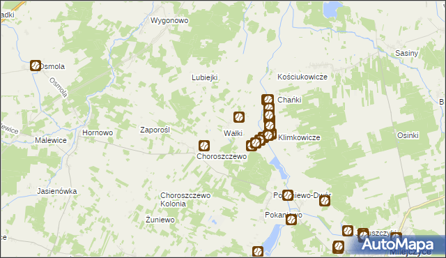 mapa Wałki gmina Milejczyce, Wałki gmina Milejczyce na mapie Targeo